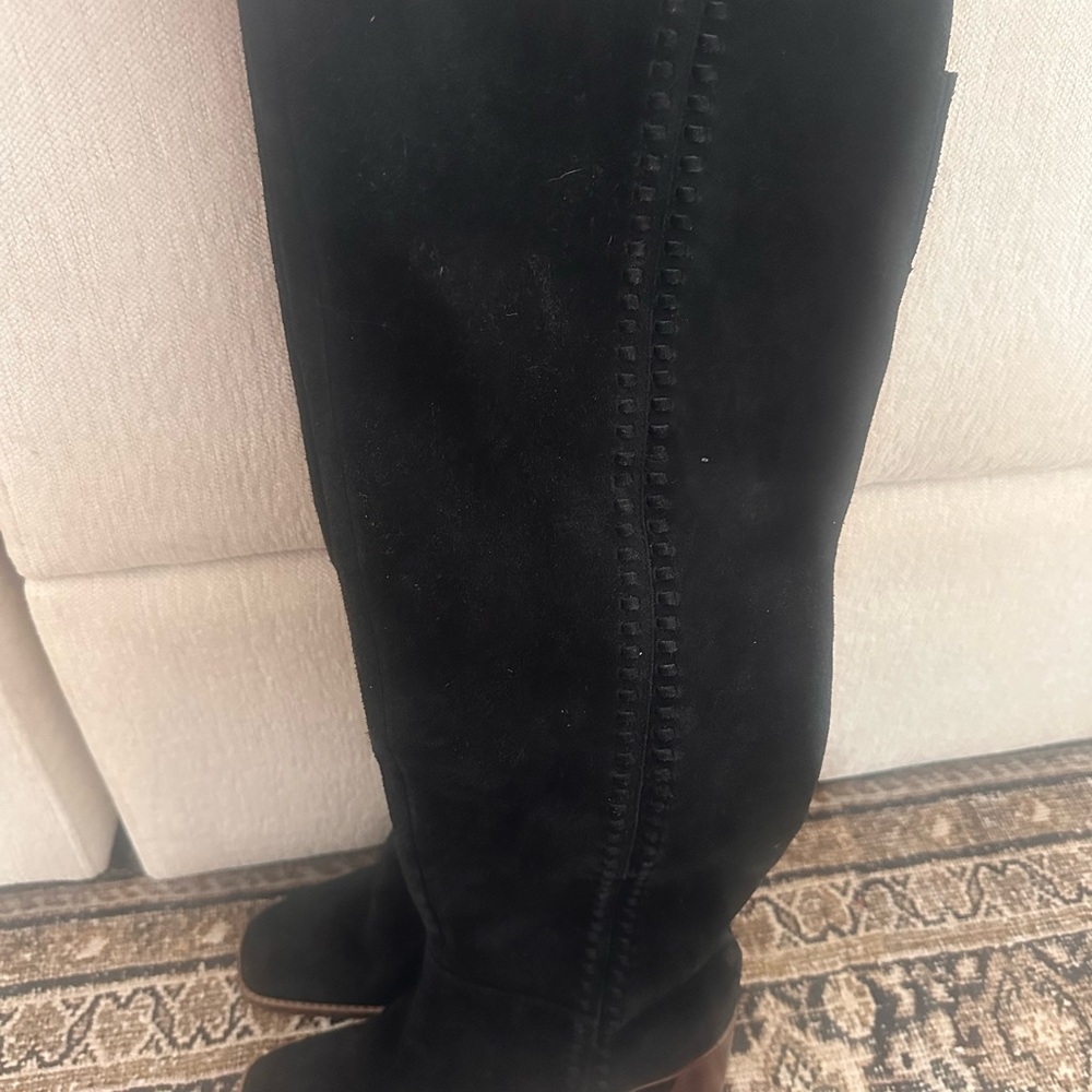 Vince Camuto Black Over the Knee Boots Suede never worn